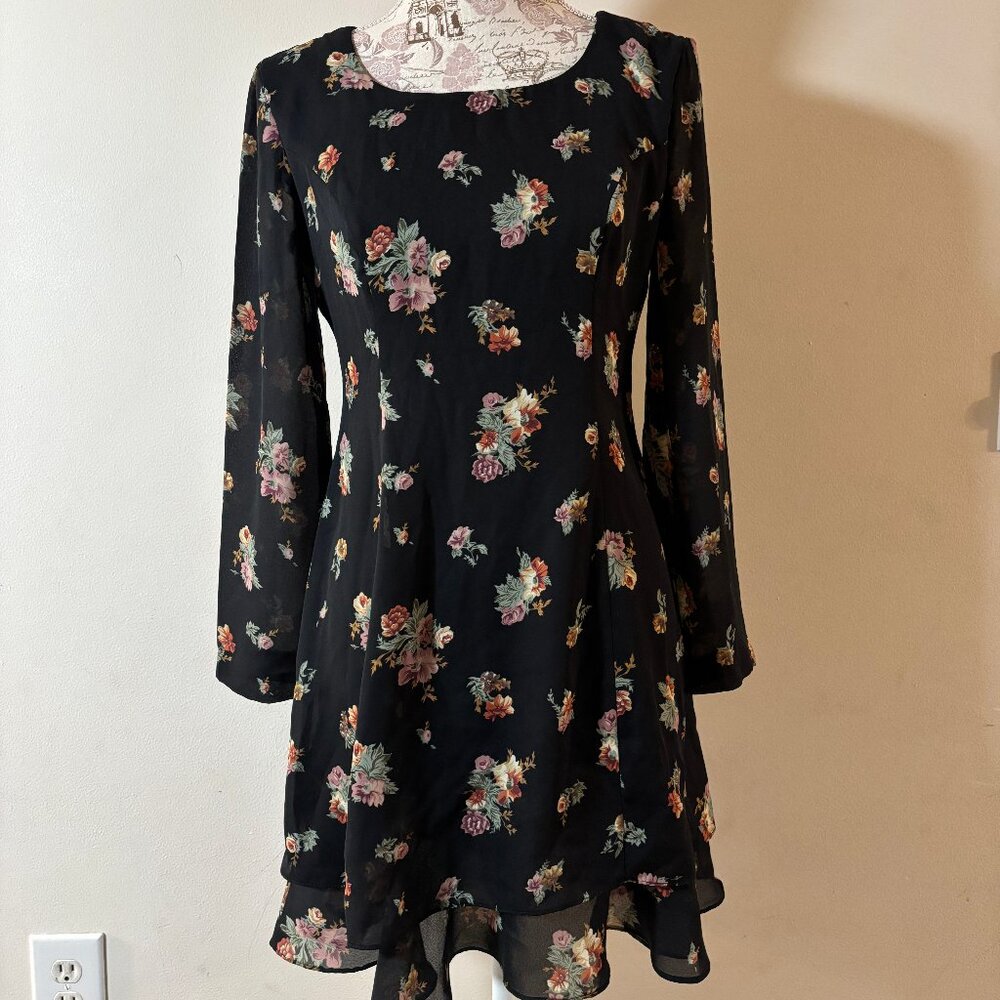 Vintage Petite Sophisticate Floral Dress Size 6P